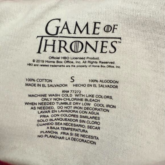 Game of Thrones Westeros Map Ringer Tee Men’s S Unisex Graphic - Picture 4 of 5